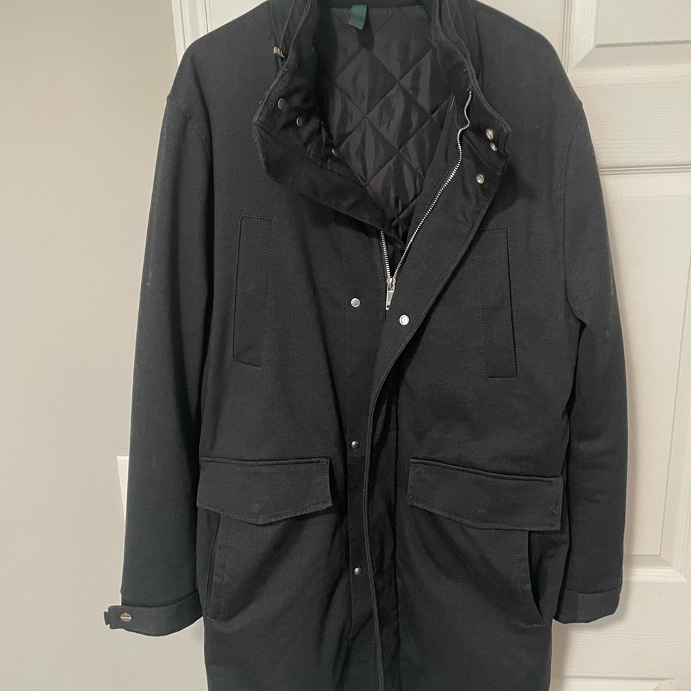 Zara Men's Black Military Jacket
